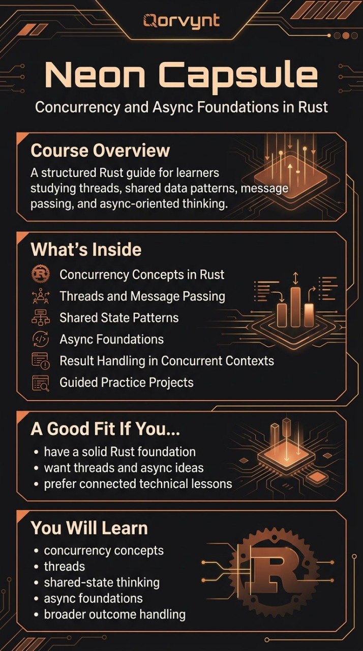 Qorvynt Neon Capsule course overview for Rust programming with technical details.